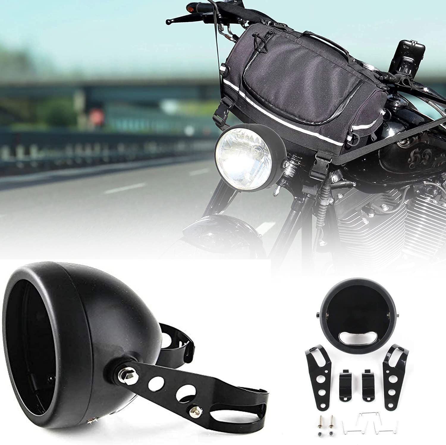 Amazon.co.jp: 5.75インチ led ヘッドライト シェル ハーレー