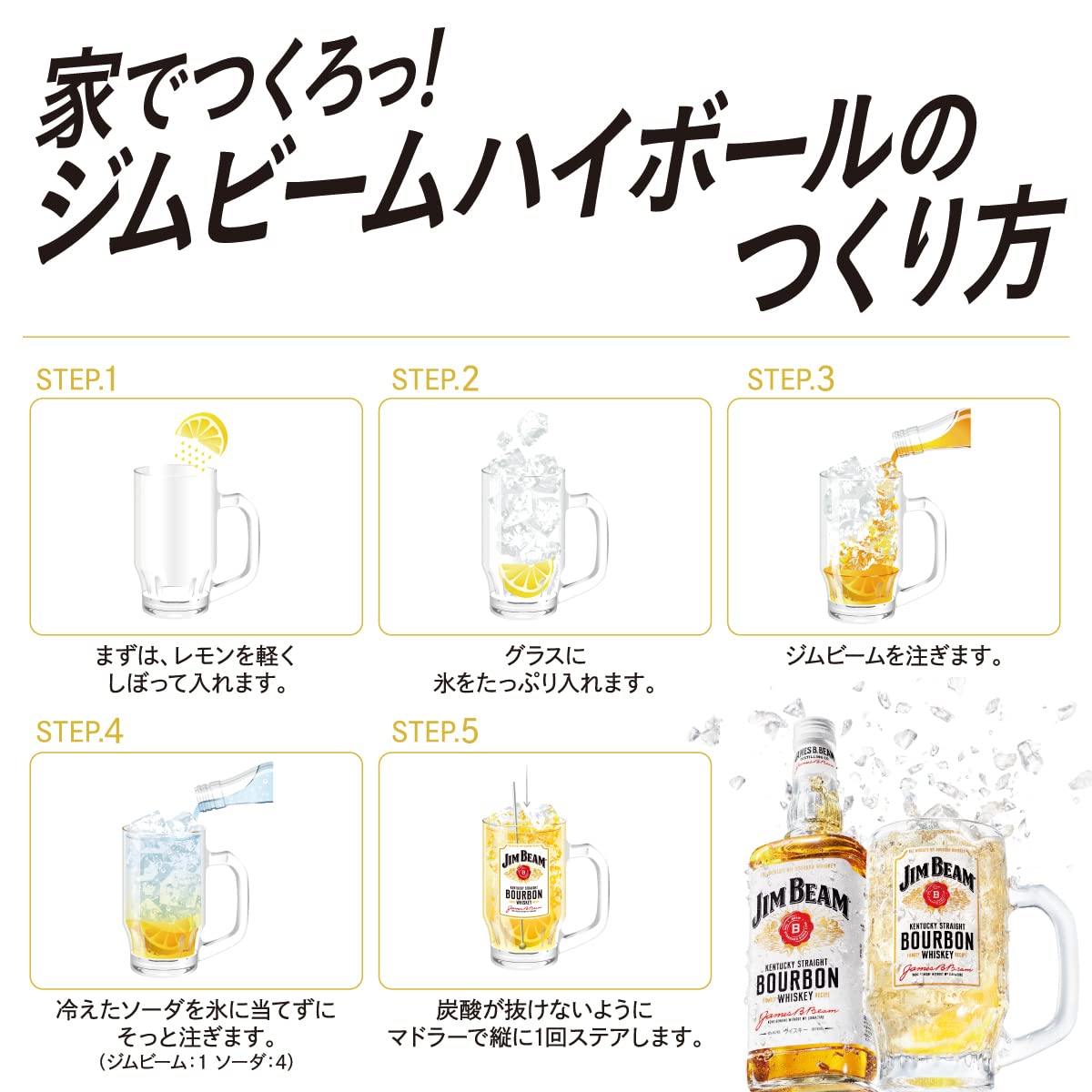 Amazon.co.jp: Jim Beam バーボンウイスキー ジムビーム [ ウイスキー