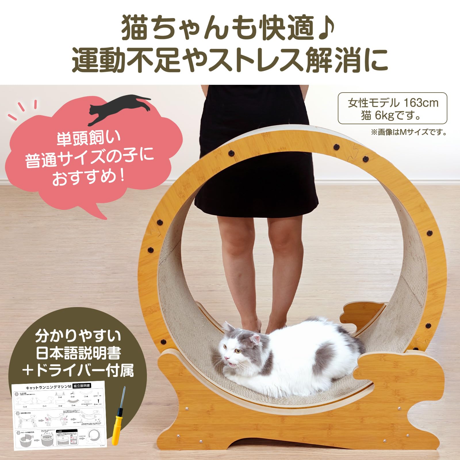 Amazon | ペットプロ HappyDays キャットランニングマシン M | HAPPY