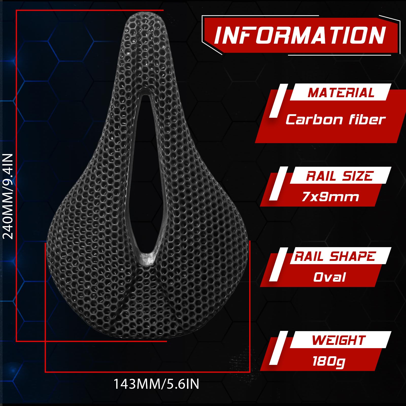 Amazon | BUCKLOS 3Dプリント自転車サドルバイクシート マウンテン