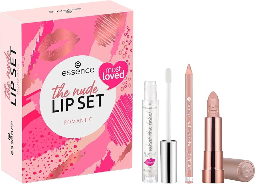 essence cosmetics The nude lip set romantico, set regalo per donne