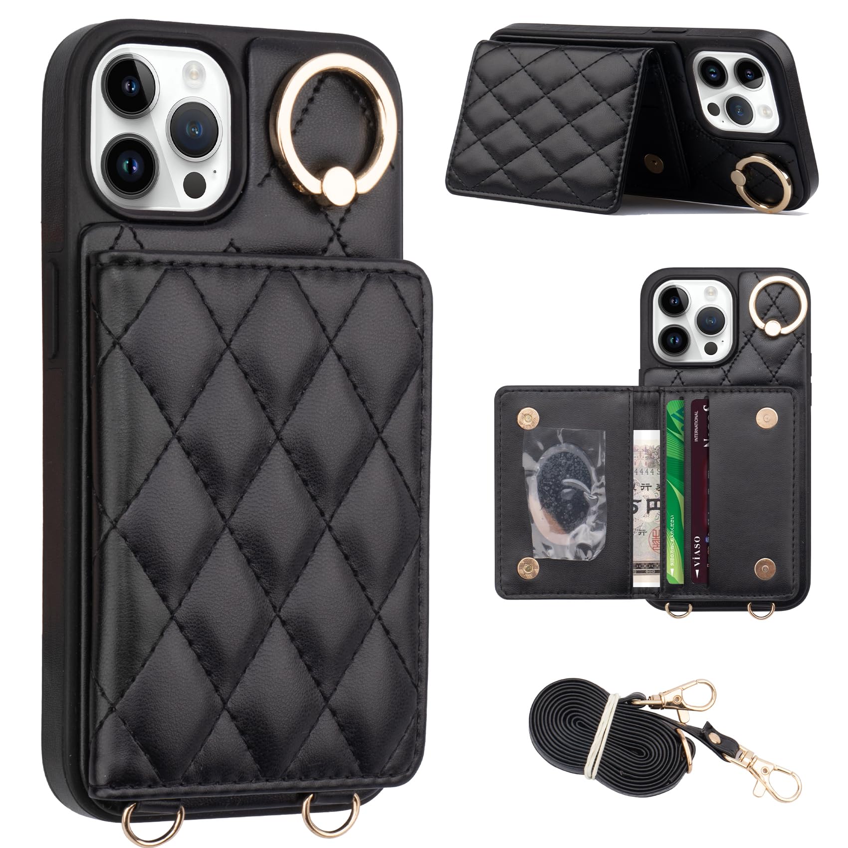 Amazon.co.jp: iPhone14 Pro Max ケース 手帳型 ショルダー ストラップ