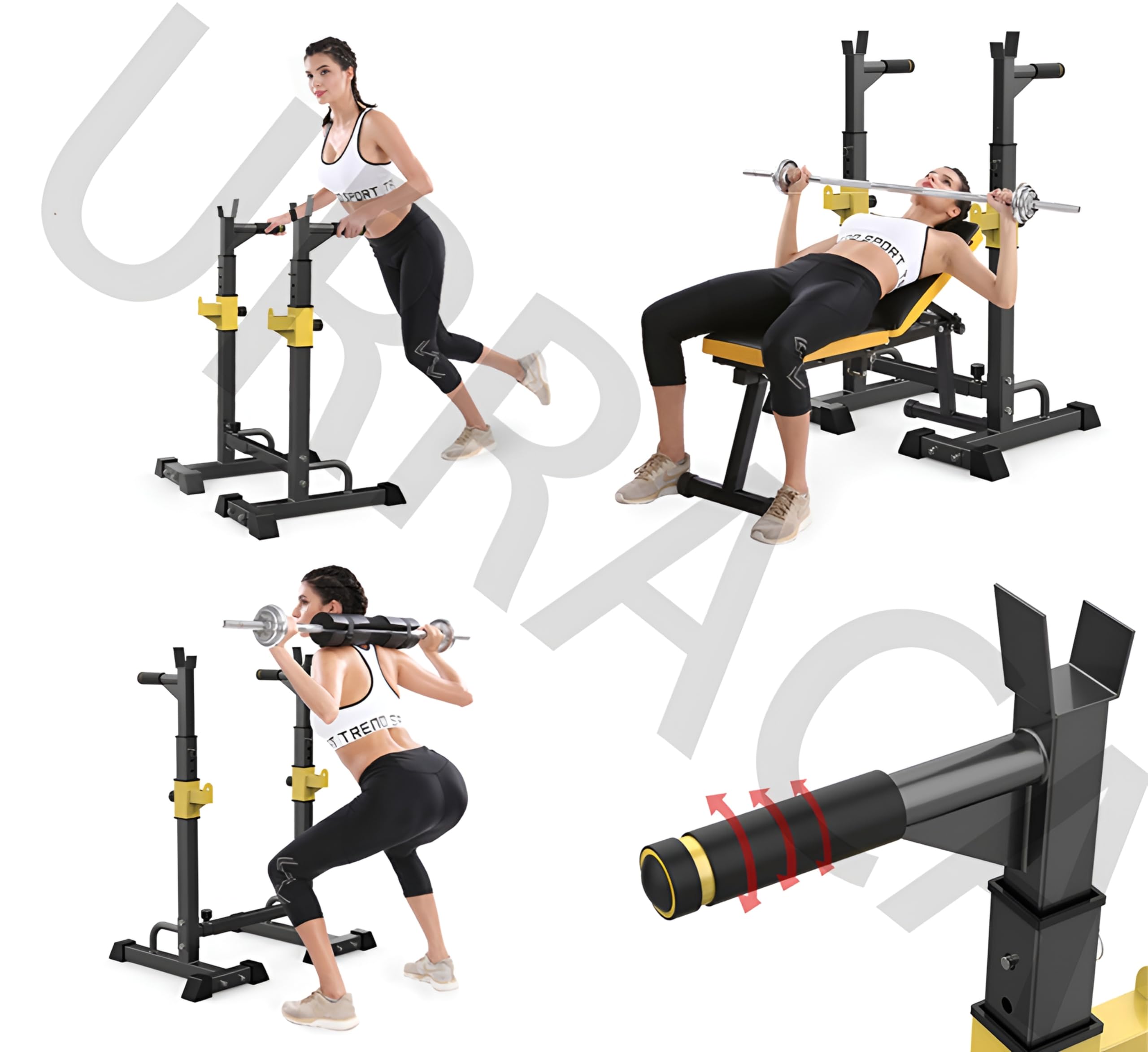 Amazon | ベンチプレス 高さ調整 幅調整 ベンチプレス台 ベンチプレス