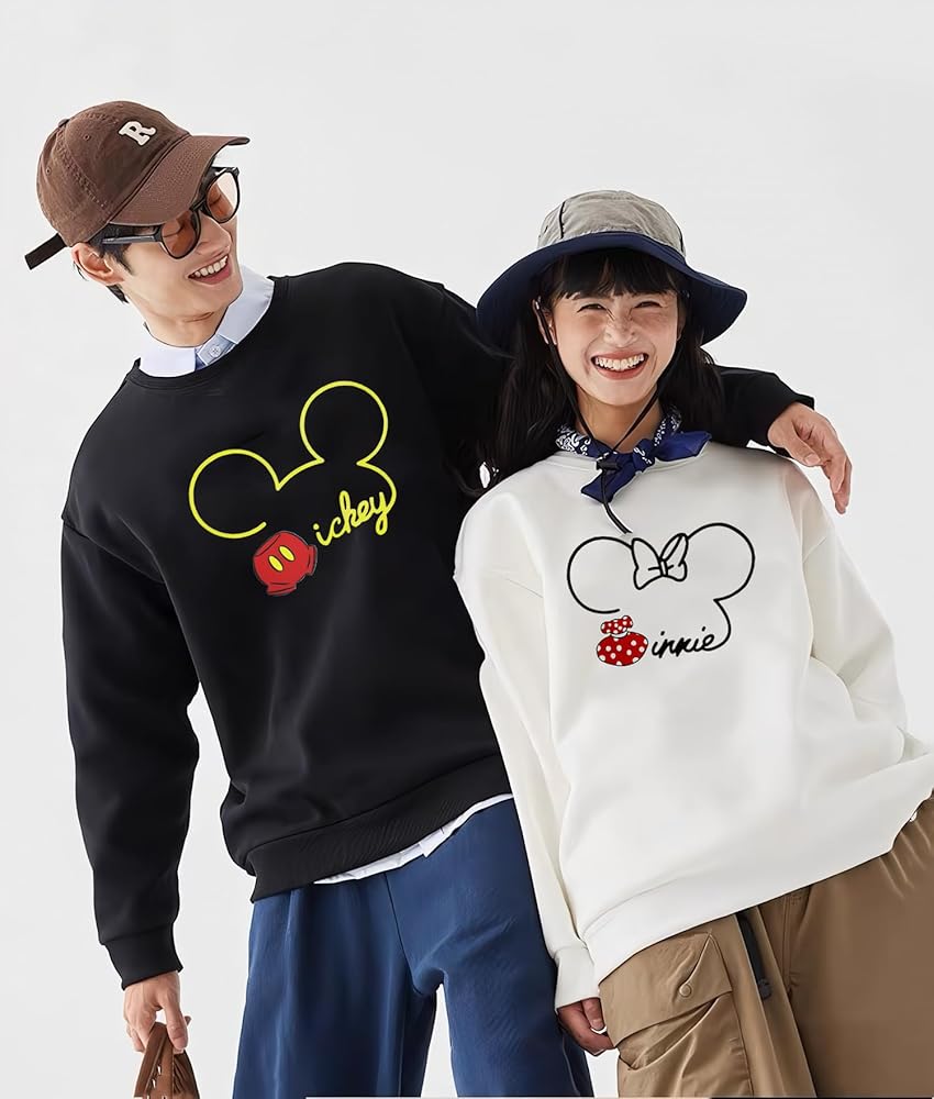 Amazon.co.jp: [DAKOU] ディズニートトレーナー ペアルック カップル