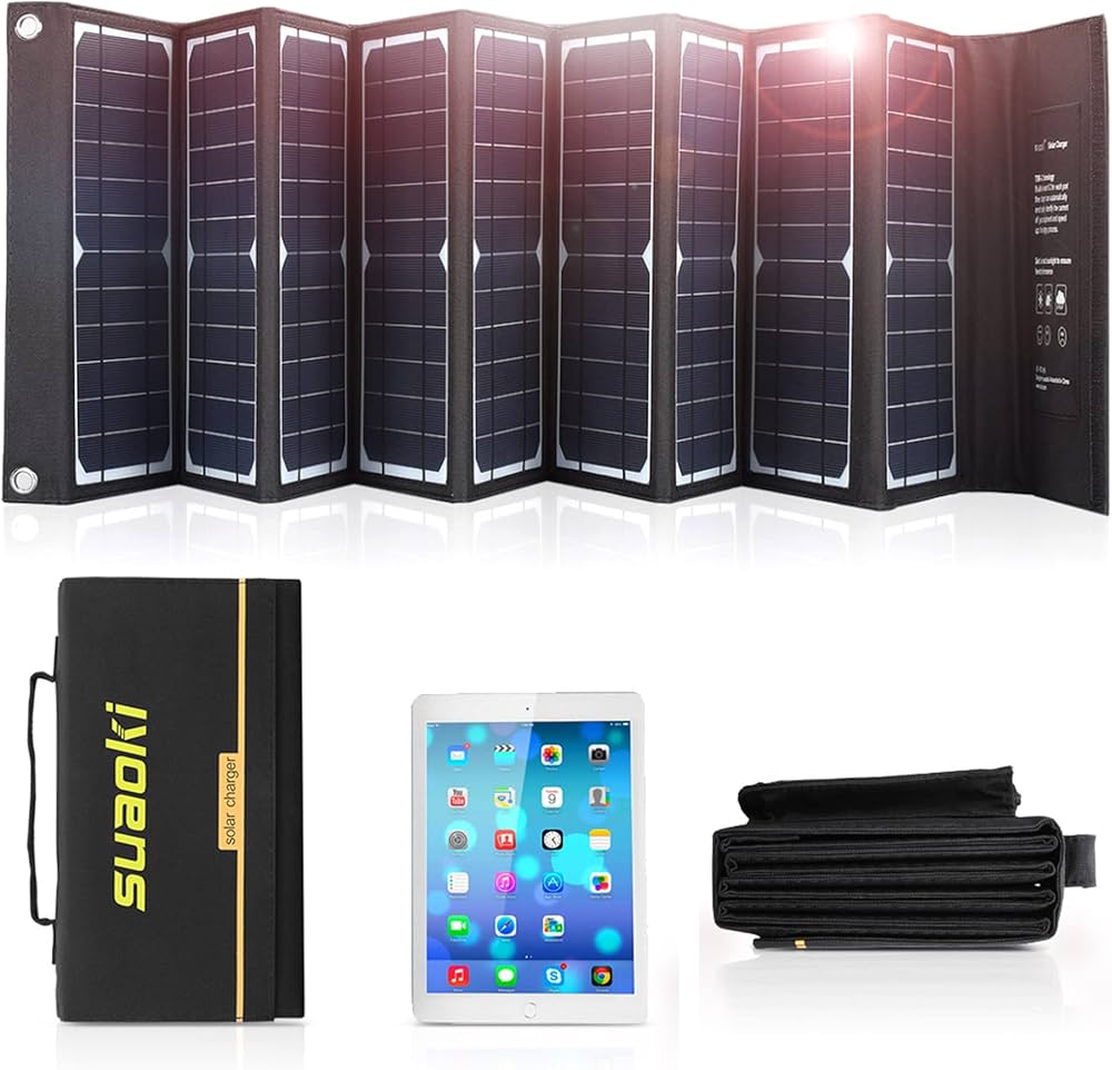 Amazon.co.jp: suaoki ソーラーパネル 60W ソーラーチャージャー 高