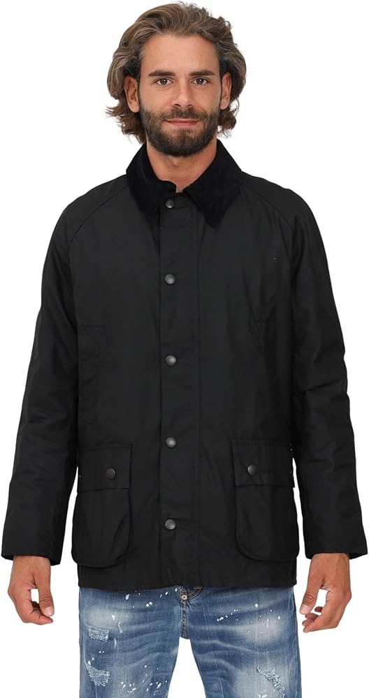 Barbour Men's Ashby Wax Jacket, Black, L at Amazon Men's Clothing