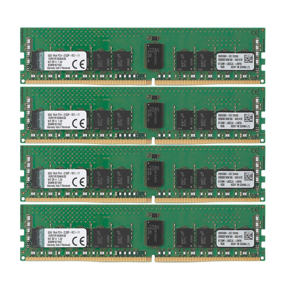 Kingston Technology 32GB RAM Kit (4x8GB) 2133MHz DDR4 ECC Reg CL15