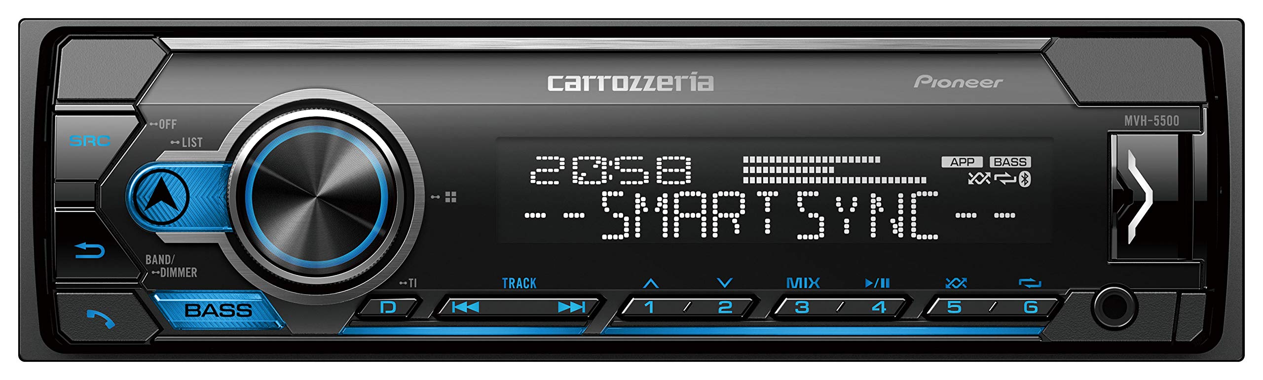 Amazon | Pioneer カーオーディオ MVH-5500 1D メカレス Bluetooth USB