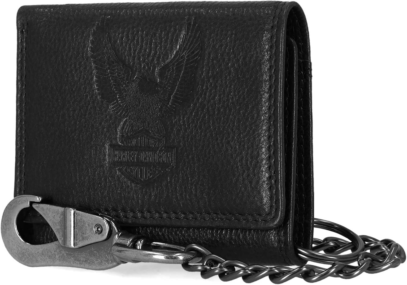 Amazon.com: Harley-Davidson Men's Embossed Eagle Tri-Fold Snap