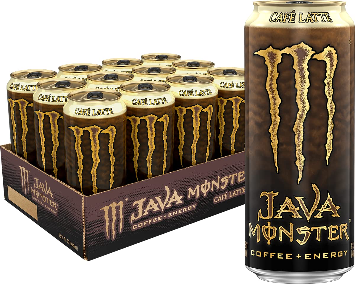 Amazon.com : Java Monster Café Latte, Coffee + Energy Drink, 15