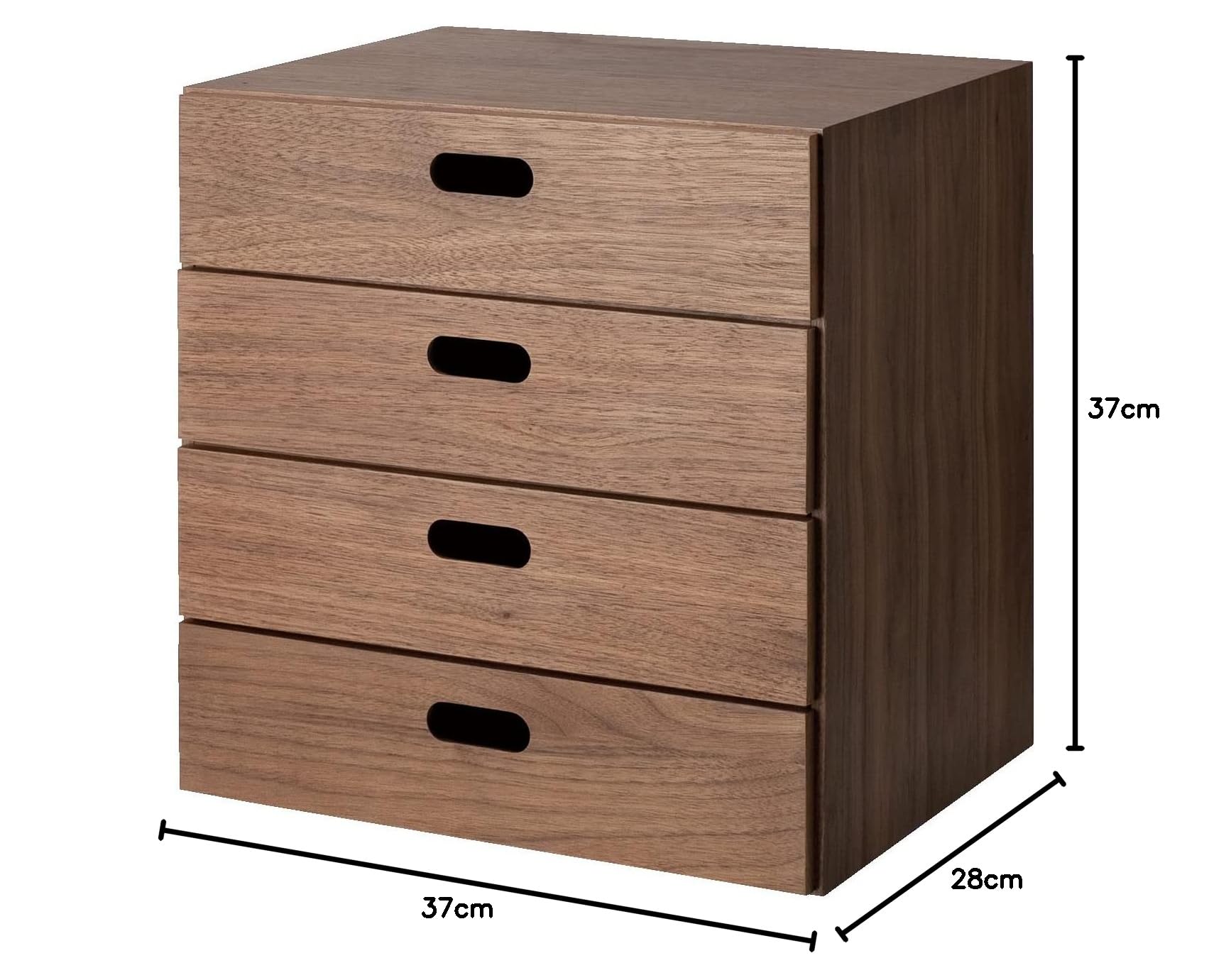 Amazon｜無印良品 スタッキングチェスト 幅37×奥行28×高さ37cm 引出し4