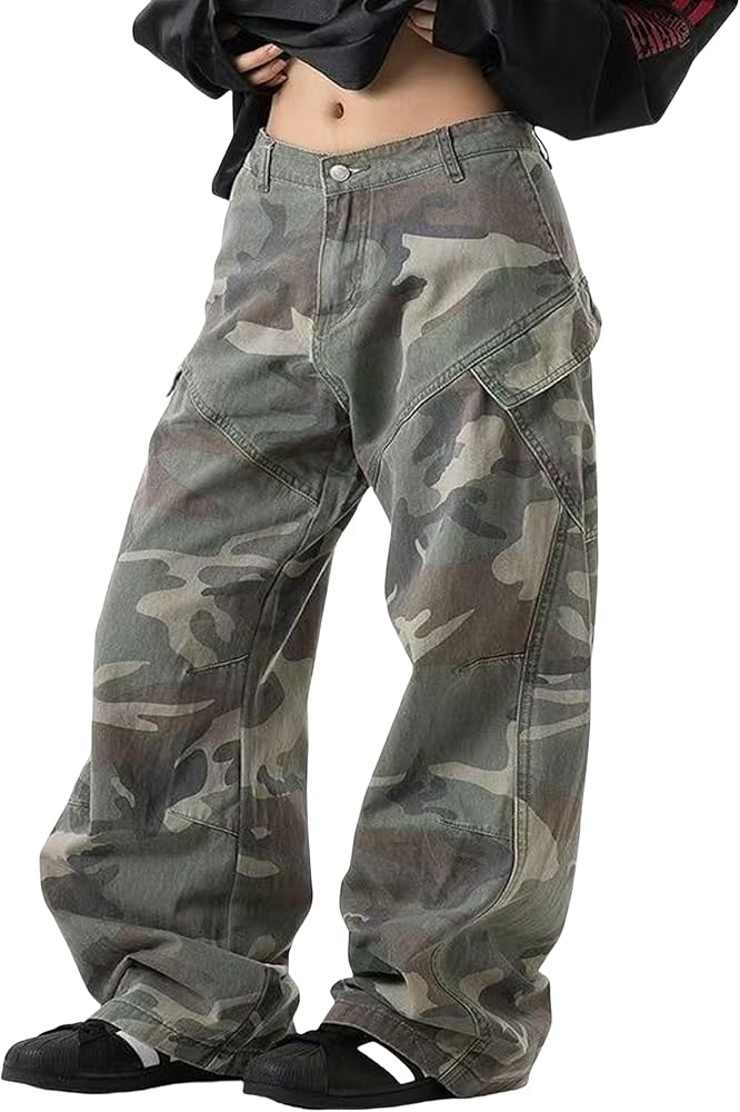 Amazon.com: DAZZLZZAD Y2k Camo Pants for Men Baggy Jeans Hip Hop