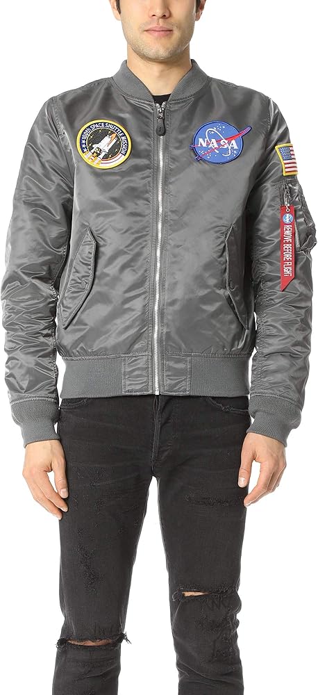 Amazon.co.jp: Alpha Industries メンズ L-2b NASA ボンバーフライト
