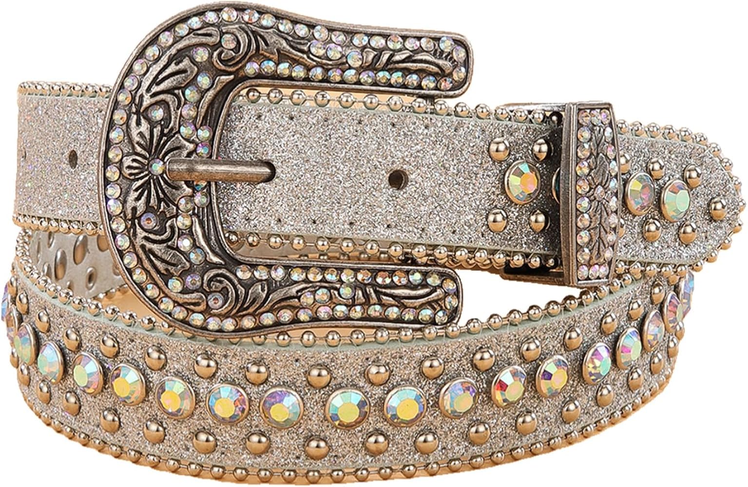 Amazon | [JIARY] エレガントなラインストーンレディースベルト