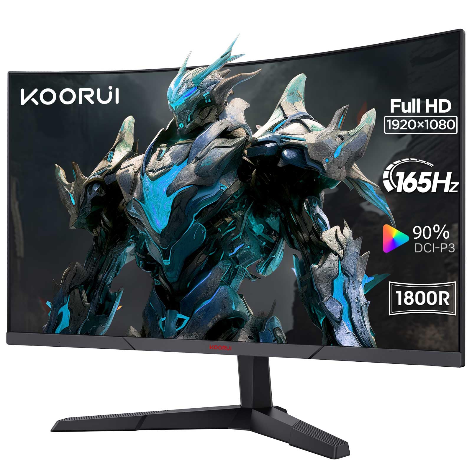 Amazon.com: KOORUI 24 Inch Computer Monitor, FHD 1080P Curved