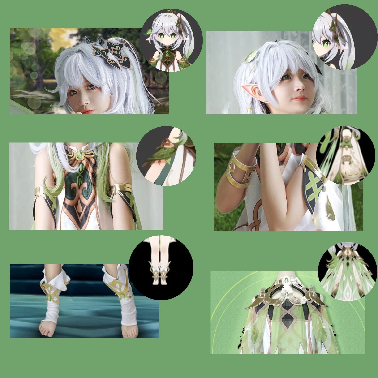 Amazon.co.jp: 原神 Genshin impact コスプレ ナヒーダ コスプレ衣装