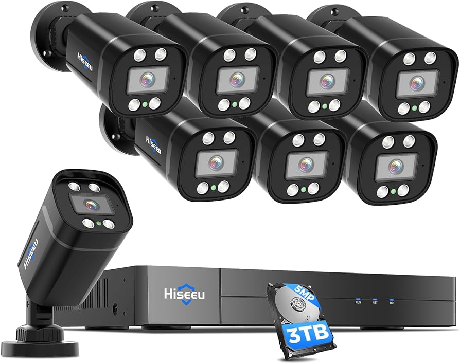 Amazon.com: Hiseeu 3K 8ch Wired Security Camera System with Audio