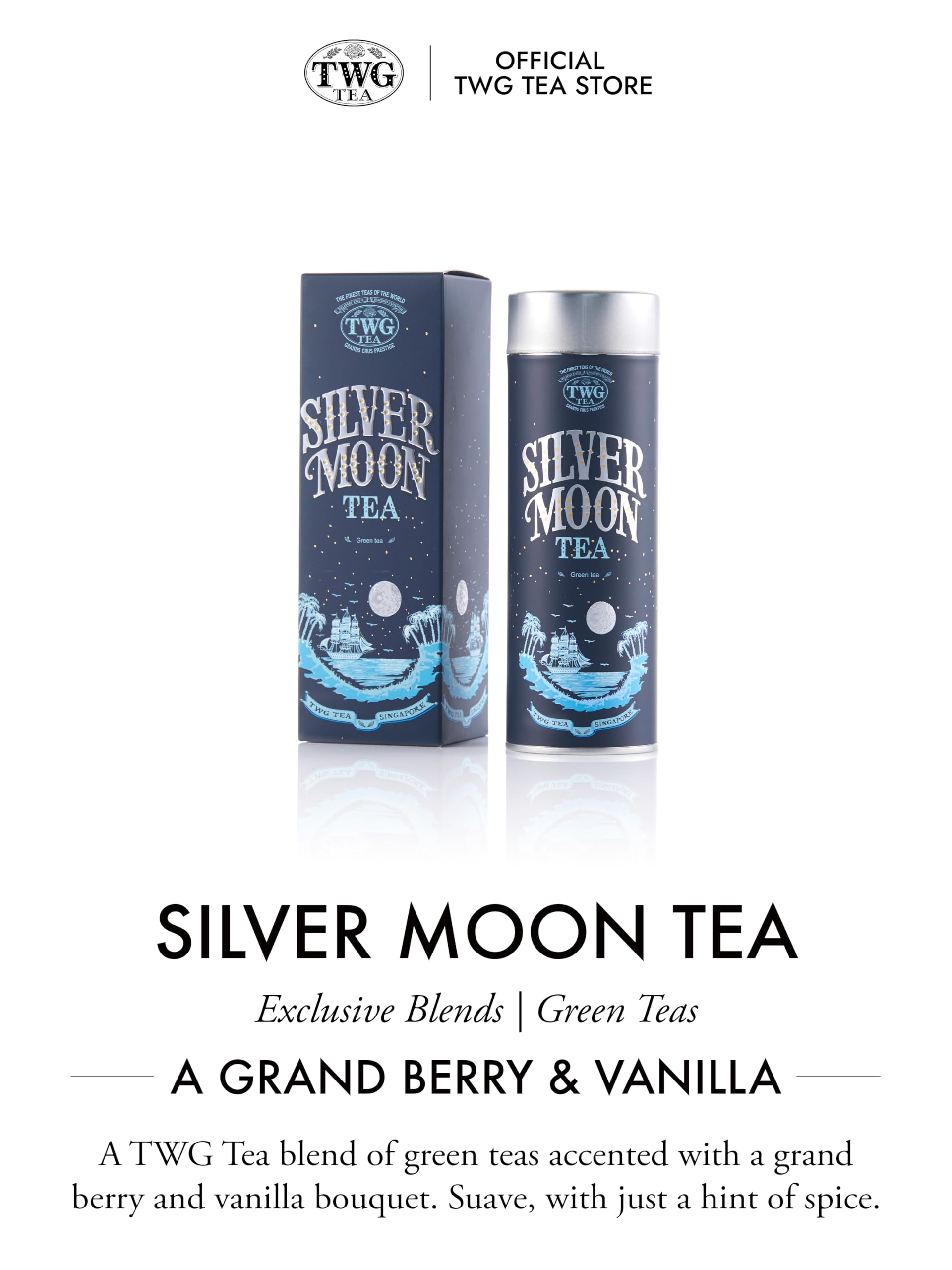 Amazon.co.jp: 【TWG Tea】Silver Moon Tea｜缶入り茶葉100g