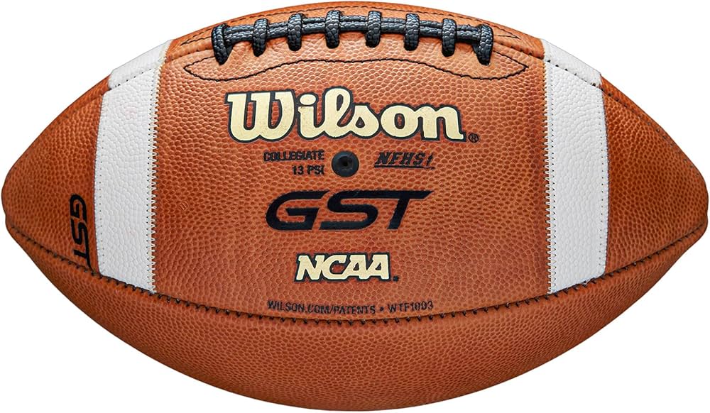 Amazon | Wilson GST1003 レザーゲームフットボール工場欠陥/傷 - 公式