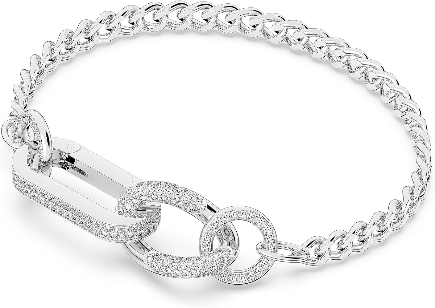 Amazon.com: Swarovski Dextera bracelet, Pavé, Mixed links, White