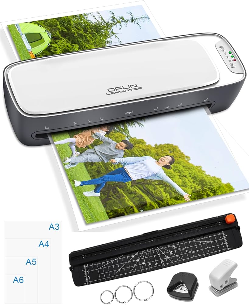 Amazon | Qfun ラミネーター A3/A4対応 60秒ウォームアップ【6in1多