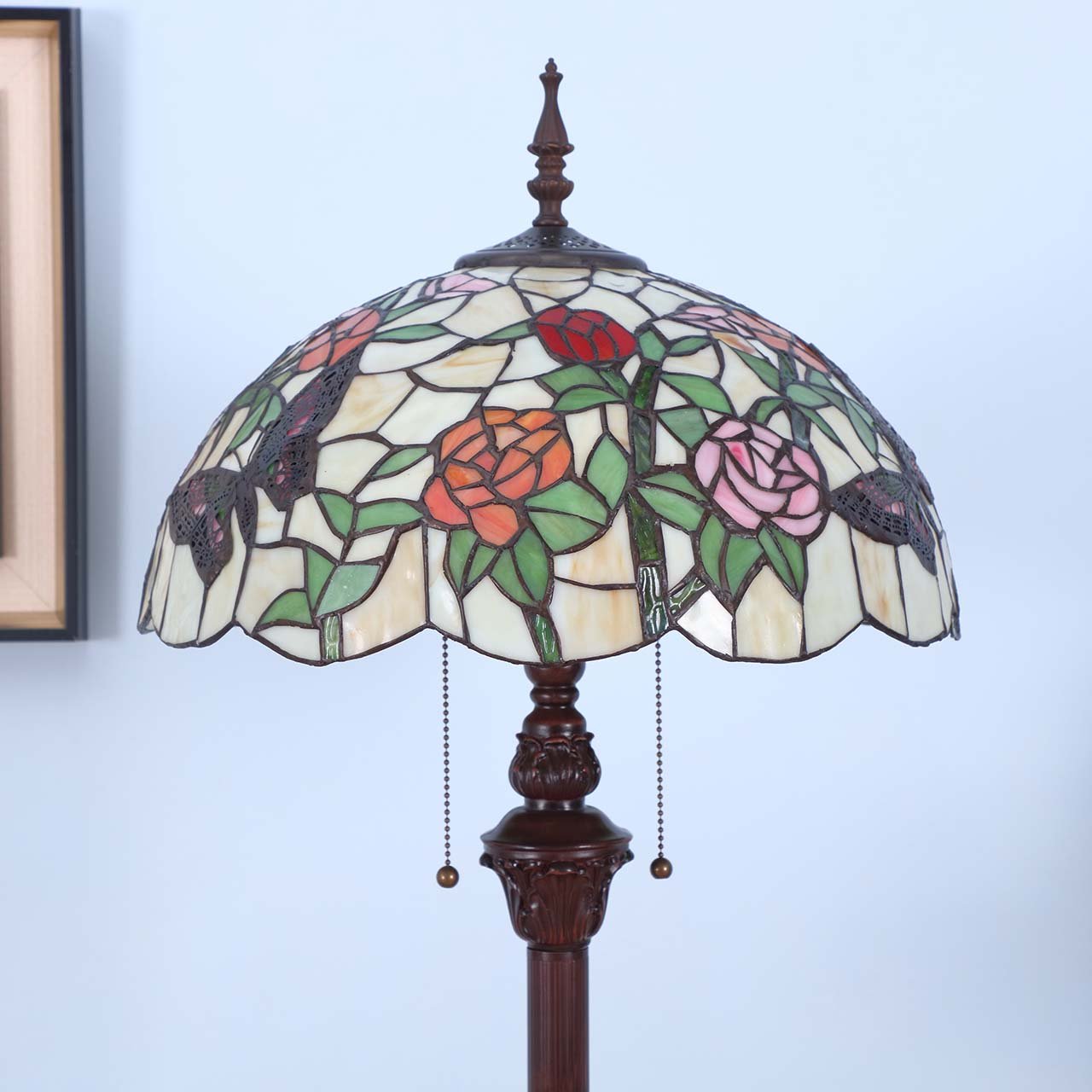Amazon.co.jp : フロアライト フロアランプ ステンドグラス ランプ