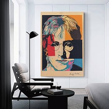 Amazon.co.jp: 画家 芸術家アンディ・ウォーホル ウシ版画ジョン