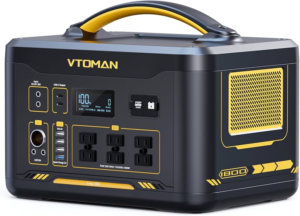 Amazon.co.jp: VTOMAN ポータブル電源 JUMP1800 大容量 1548Wh リン酸
