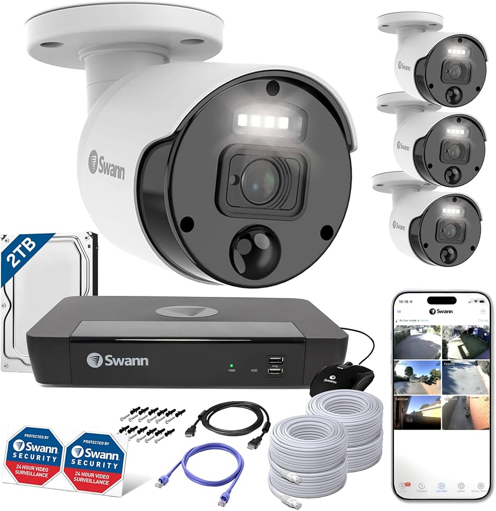 Amazon.co.jp: Swann セキュリティカメラ 8CH 4K(800万画素）8MP NVR