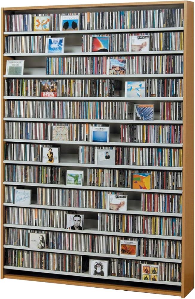 Amazon｜オークス CDストッカー CS1668 N ナチュラル｜収納ケース