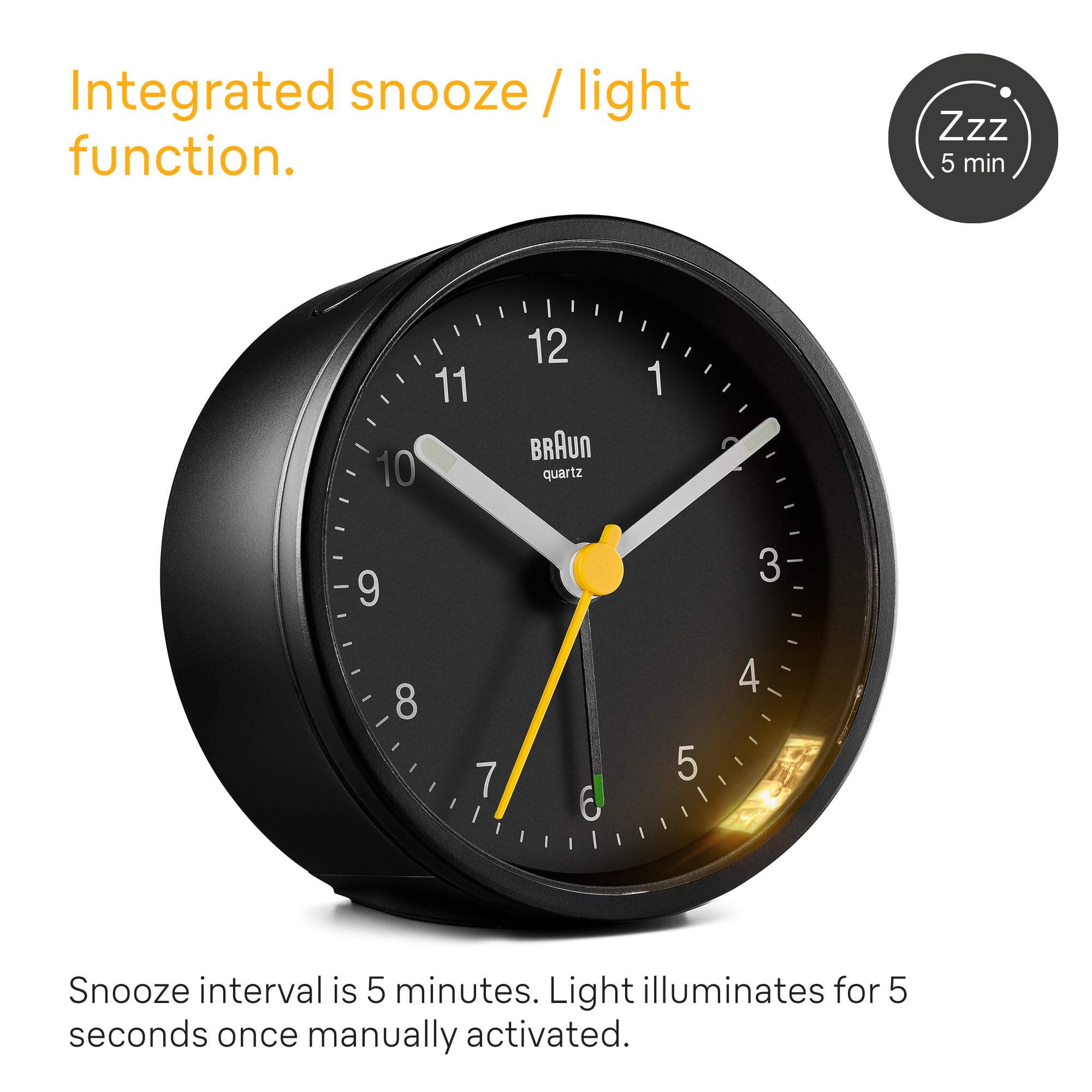 Amazon.com: Braun Classic Analogue Alarm Clock with Snooze and