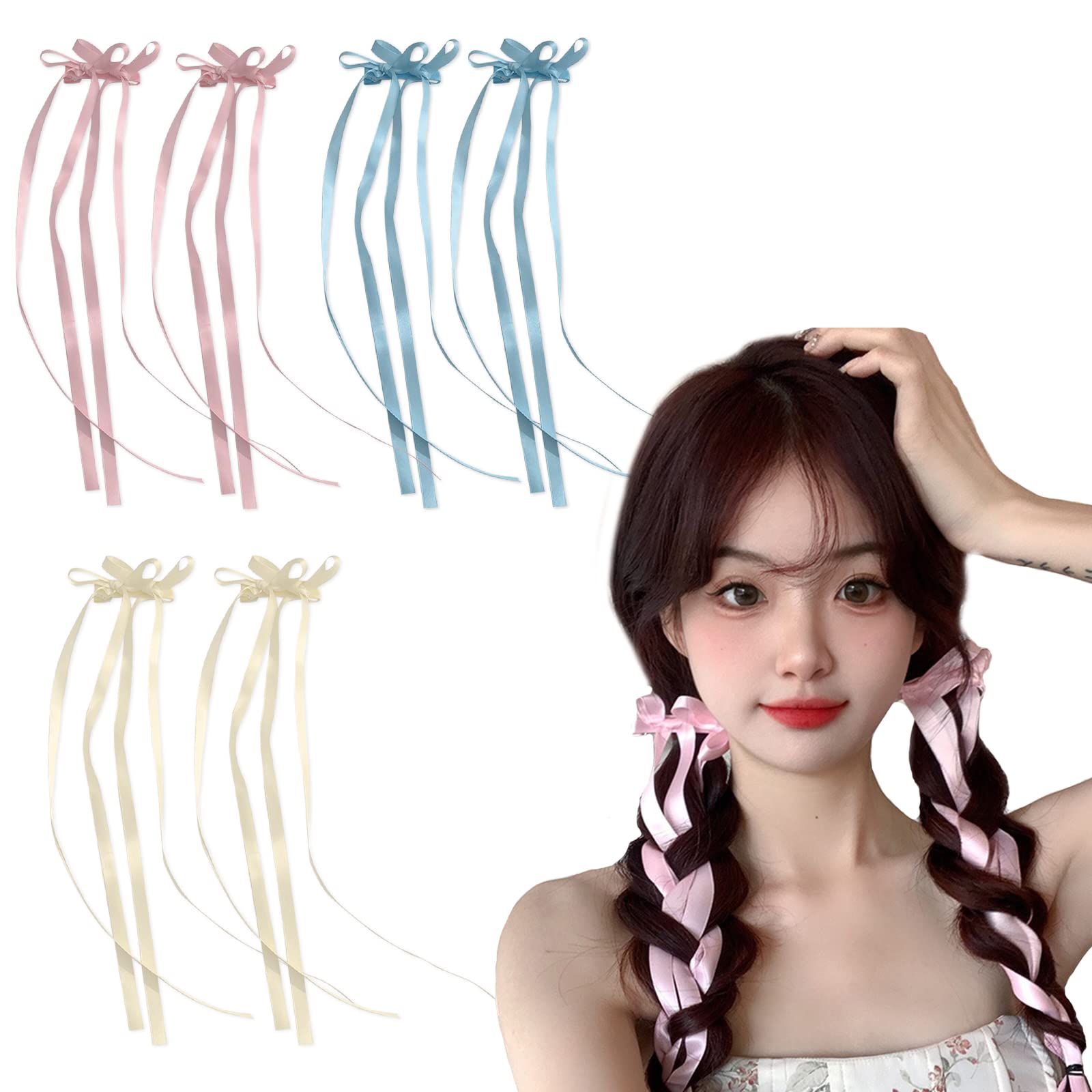 Amazon.co.jp: nalaina ヘアクリップ ヘアピン (3色 6個セット) 蝶結び