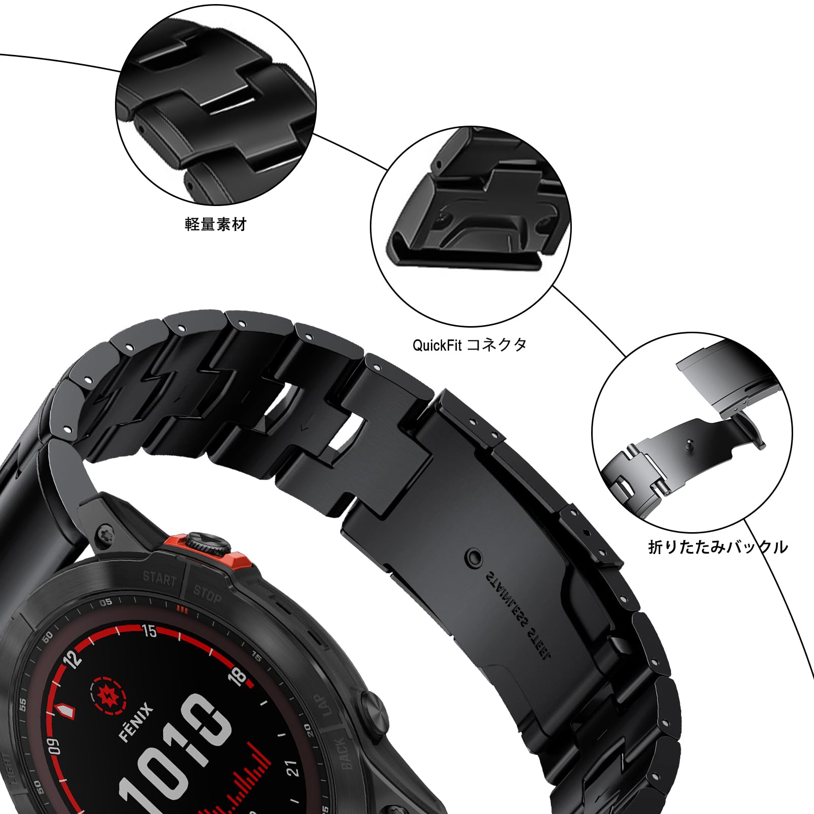 Amazon.co.jp: [AiMaoo] QuickFit 26mm チタン製バンド GARMIN