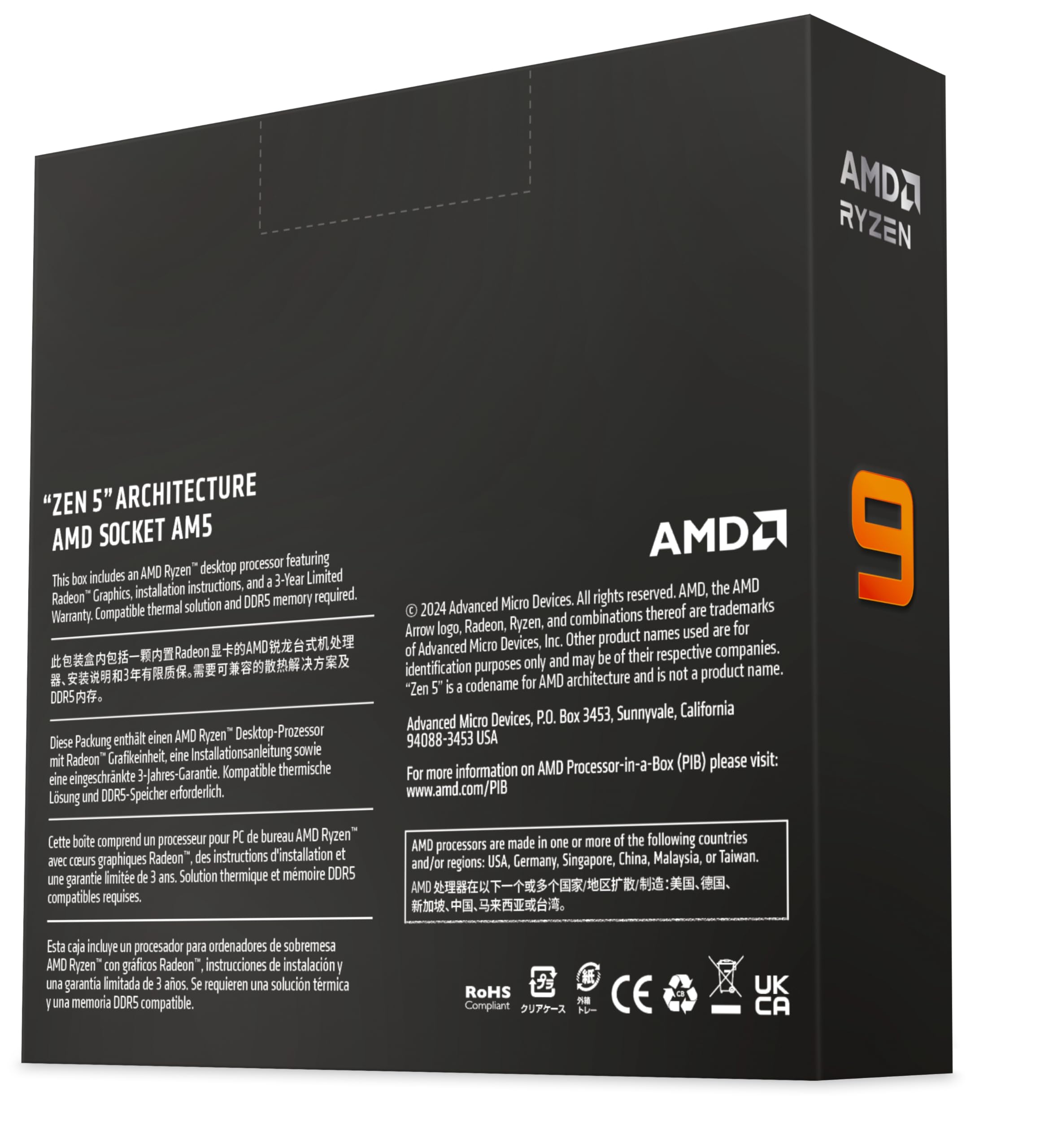 Amazon.com: AMD Ryzen™ 9 9950X 16-Core, 32-Thread Unlocked Desktop