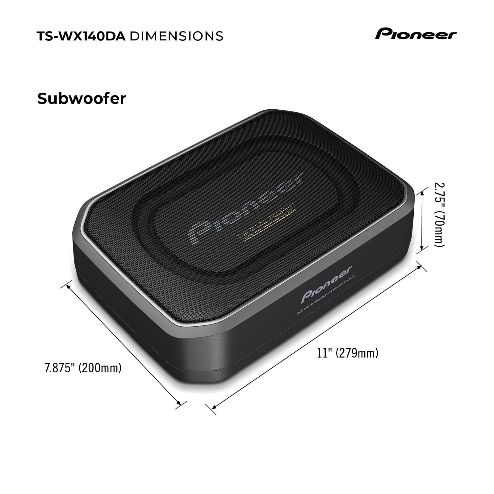 Amazon | Pioneer TS-WX140DA 8インチ x 5-1/4インチ コンパクト