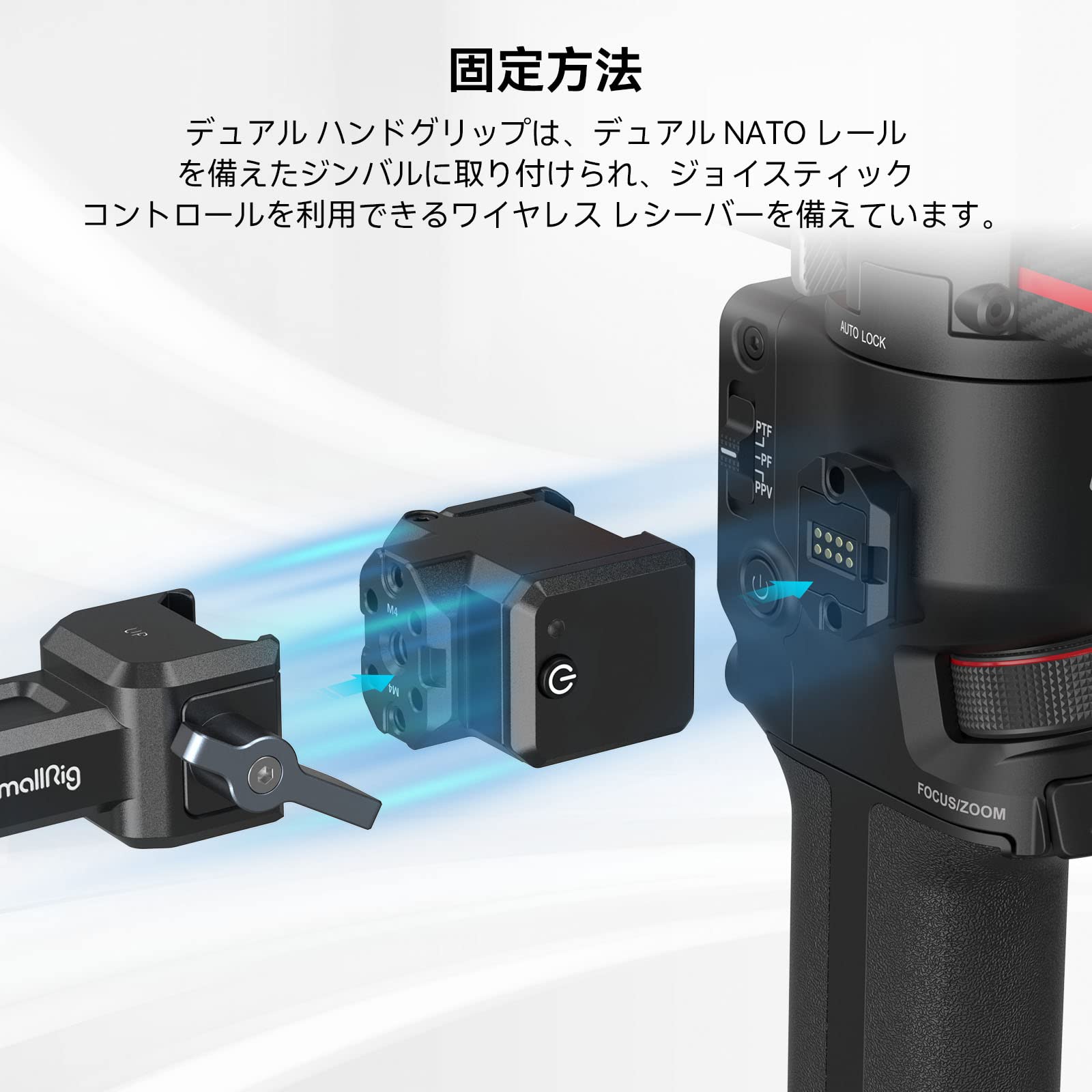 Amazon.co.jp: SmallRig RS 2 ・ RS 3 Pro用 デュアルハンドグリップ