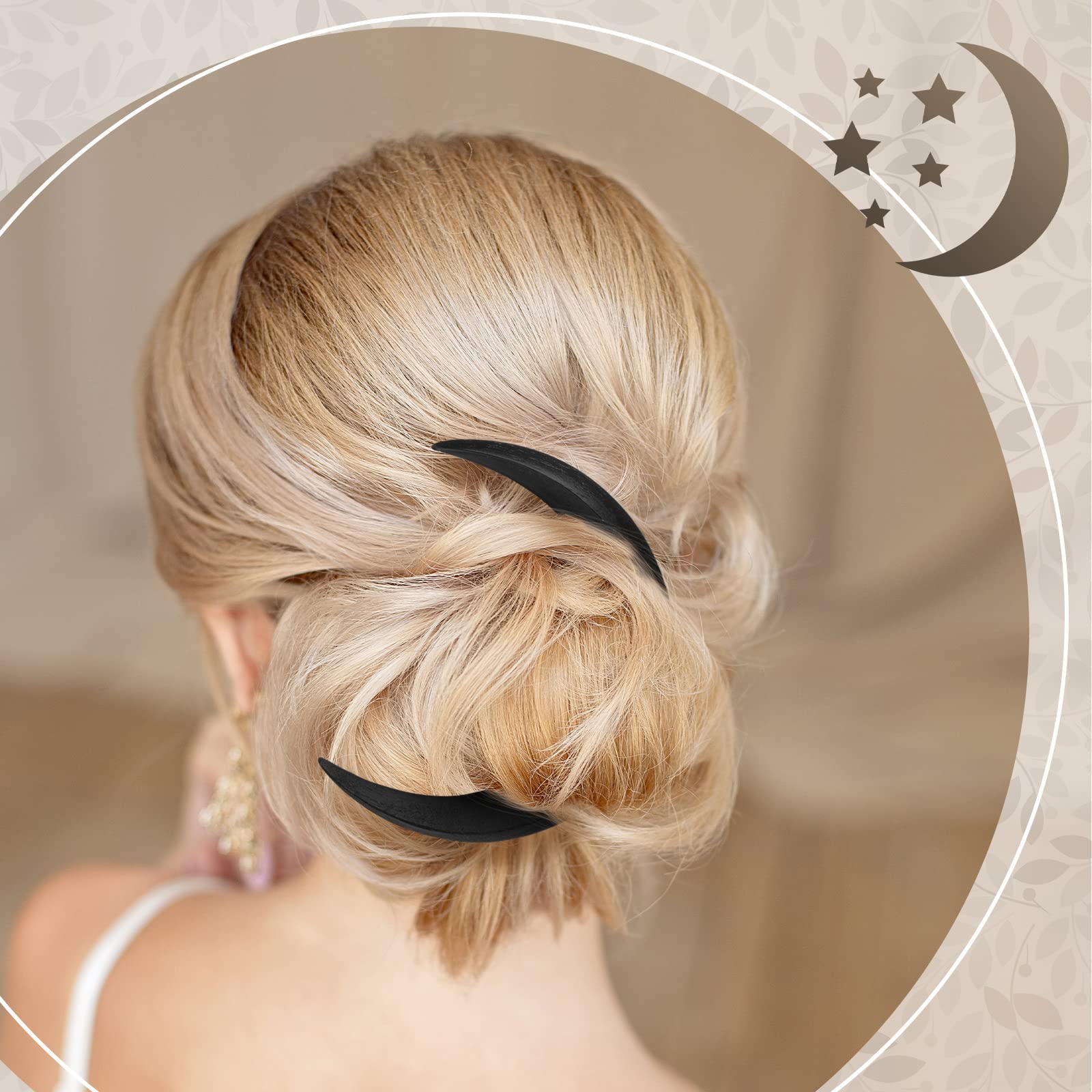 Amazon.com : Yinder 3 Pcs Hand Carved Hair Fork for Women, Wooden