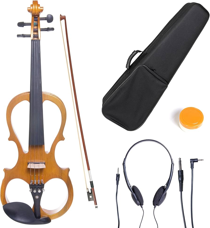 Amazon.com: Cecilio 4/4 Full Size Electric Silent Violin, Hand