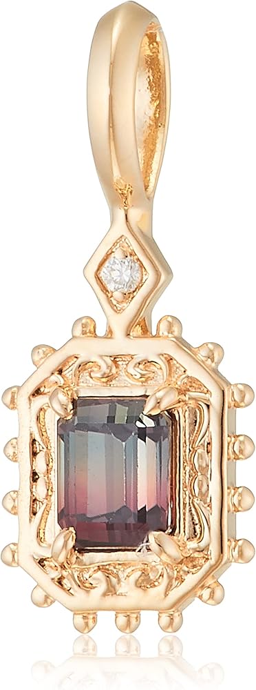 Amazon | [アガット] K10バイカラーサファイアチャーム