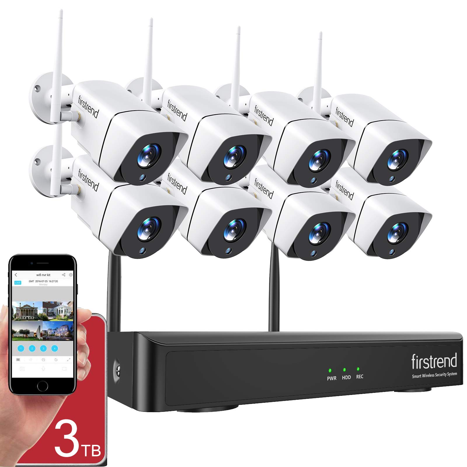 Amazon.com : 1080P Wireless Security Camera System, Firstrend 8CH