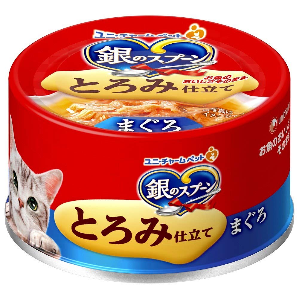Amazon | 銀のスプーン 缶 とろみ仕立て まぐろ 70g×48缶 | unicharm