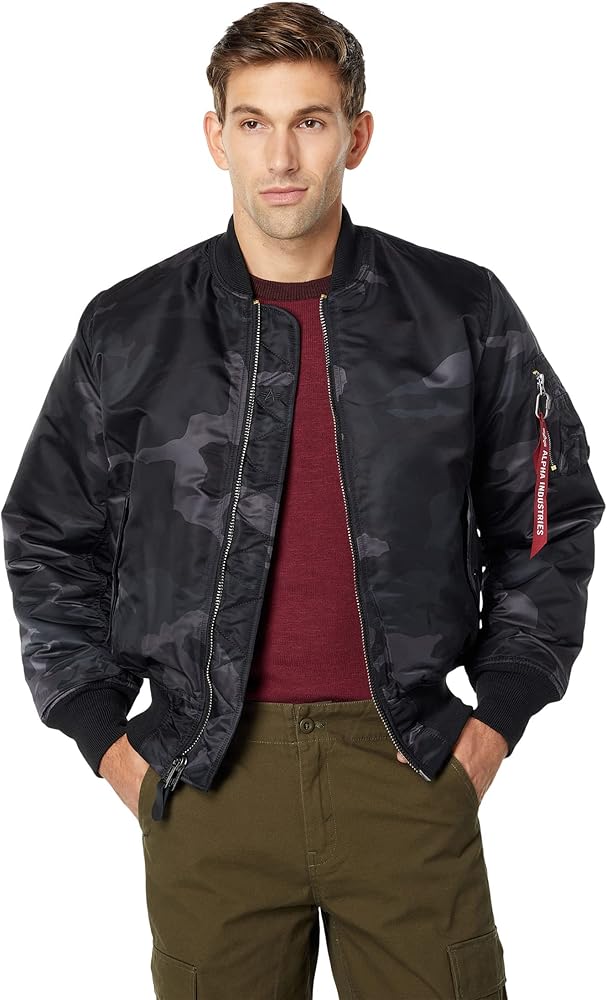 Amazon.com: Alpha Industries Men's MA-1 Flight Jacket - Black
