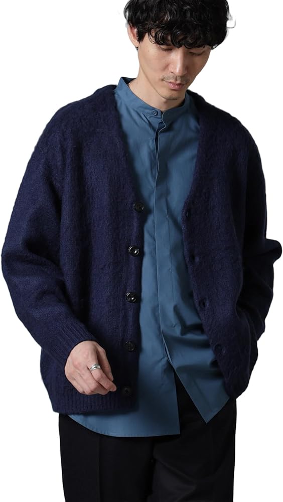 Amazon | [ナノ・ユニバース] モヘヤライク ニット カーディガン