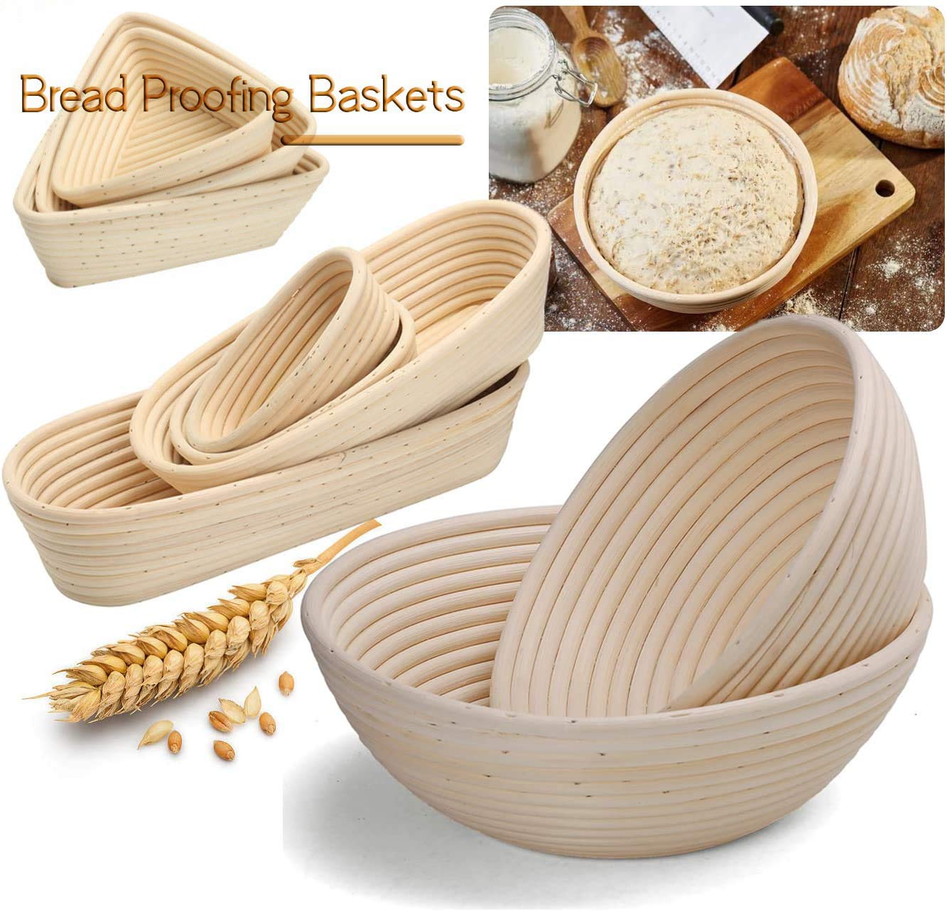 Amazon｜NILSTOREY 籐製カンパーニュ 発酵かご、 パン作りの小道具
