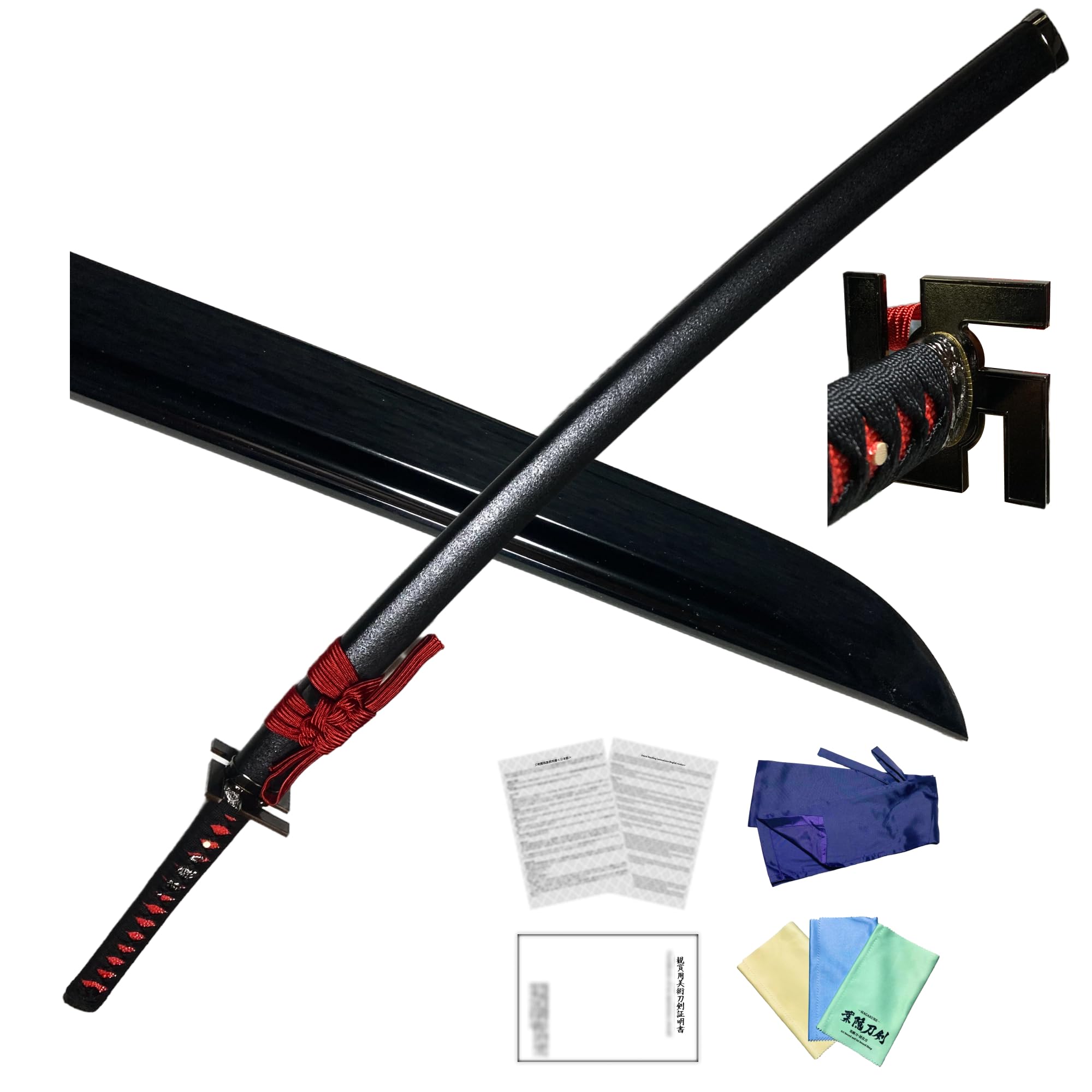 Amazon.co.jp: 葉隠刀剣 模造刀 黒斬剣 卍鍔 大刀 関市職人製 日本製