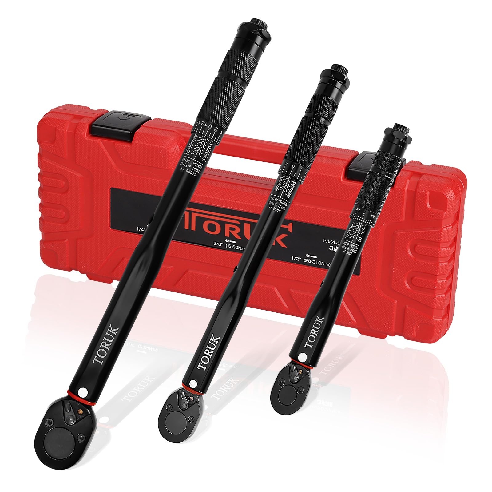 Amazon | トルクレンチ セットプレセット型 3点組 1/2 28-210N.m 1/4 2