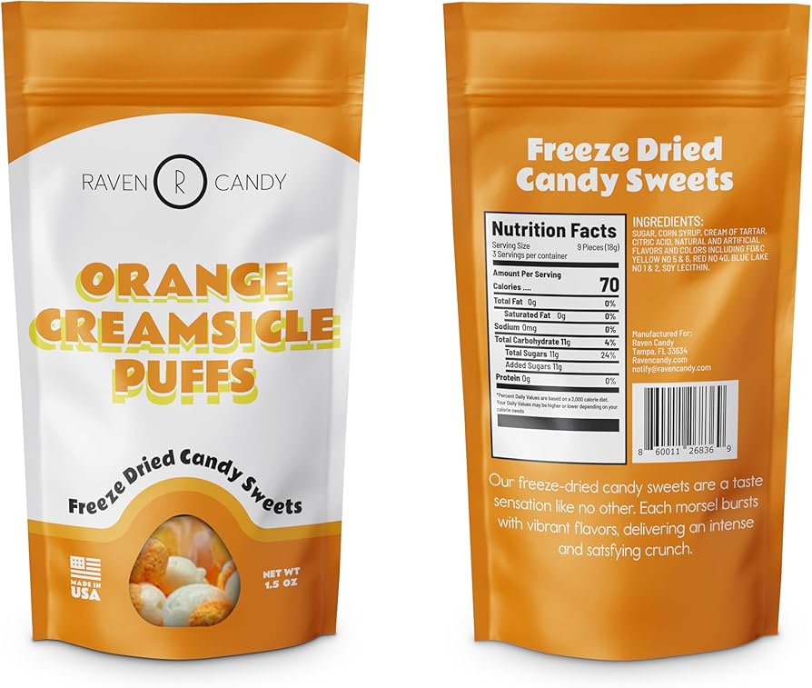 Amazon.com : Raven Candy Puffs Freeze Dried Candy 1.5 oz | Crunchy