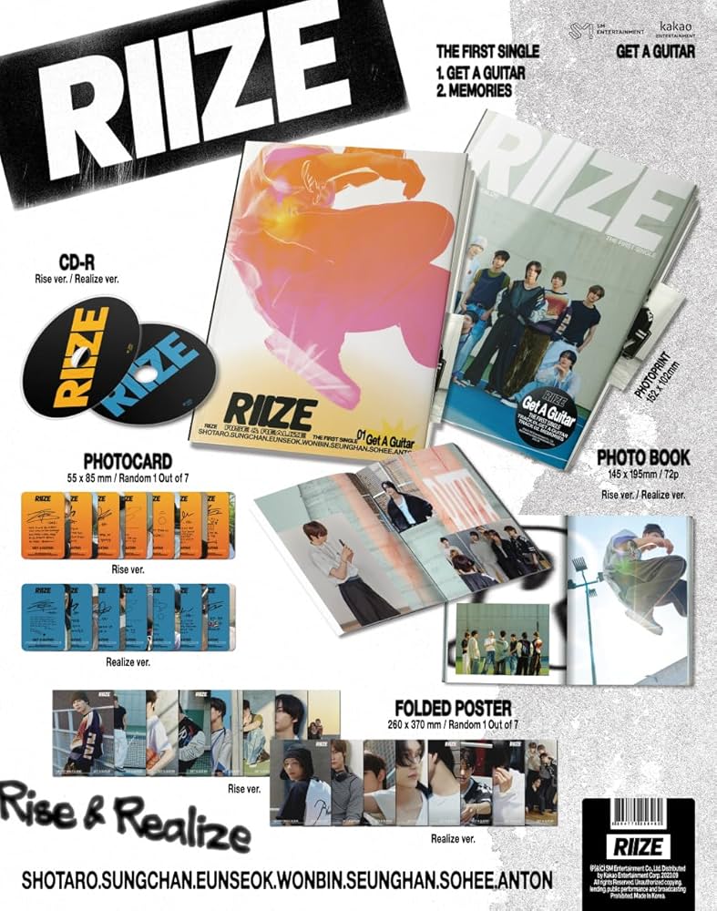 Amazon.com: RIIZE - 1st Single Album Get A Guitar (Realize ver.): Baby
