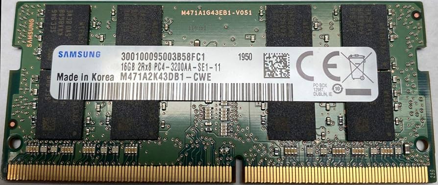 16GB DDR4 3200MHz PC4-25600 1.2V 2Rx8 260-Pin SODIMM Laptop RAM