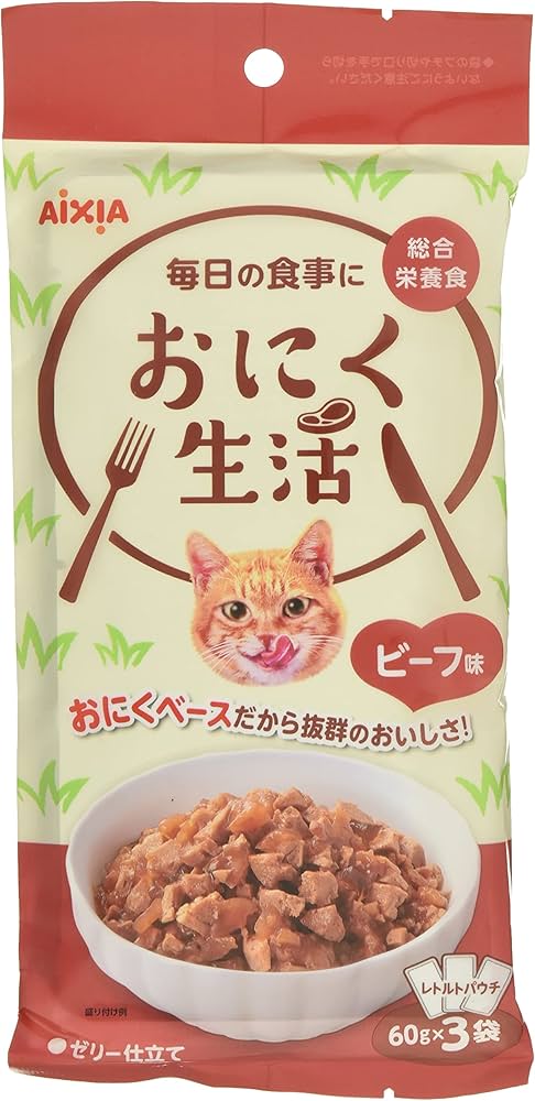 Amazon | アイシア おにく生活 ビーフ味 180g (60g×3袋)×3個セット